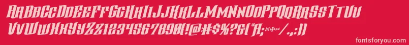 gentlemancallerrotal Font – Pink Fonts on Red Background