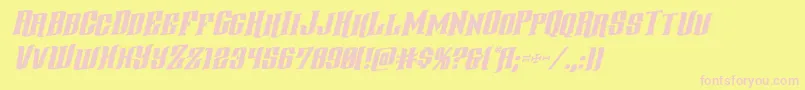 gentlemancallerrotal Font – Pink Fonts on Yellow Background