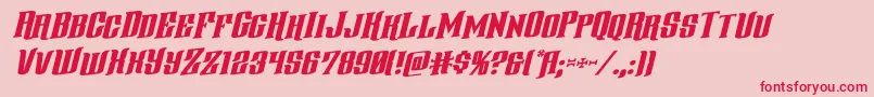 gentlemancallerrotal Font – Red Fonts on Pink Background