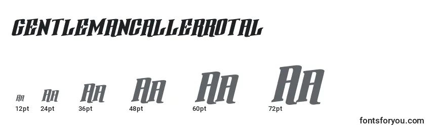 Размеры шрифта Gentlemancallerrotal (127822)