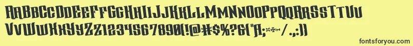 gentlemancallerrotate Font – Black Fonts on Yellow Background