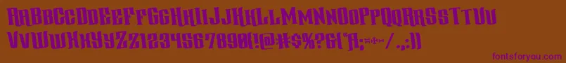 gentlemancallerrotate Font – Purple Fonts on Brown Background