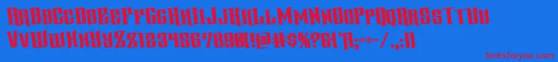 gentlemancallerrotate Font – Red Fonts on Blue Background