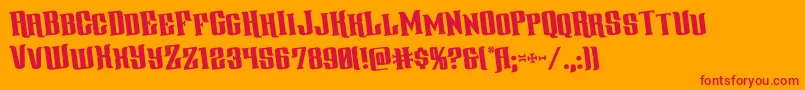 gentlemancallerrotate Font – Red Fonts on Orange Background