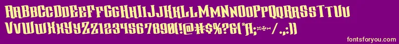 gentlemancallerrotate Font – Yellow Fonts on Purple Background