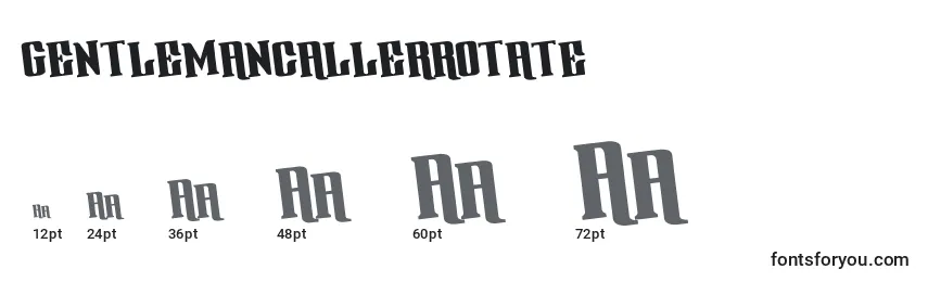 Größen der Schriftart Gentlemancallerrotate (127823)