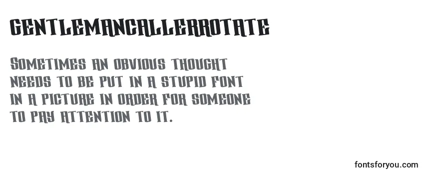 Шрифт Gentlemancallerrotate (127823)