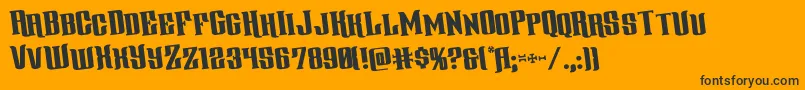 gentlemancallerrotate Font – Black Fonts on Orange Background