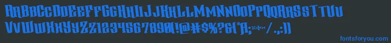 gentlemancallerrotate Font – Blue Fonts on Black Background