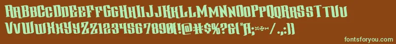 gentlemancallerrotate Font – Green Fonts on Brown Background