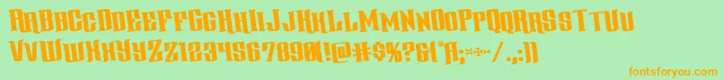 gentlemancallerrotate Font – Orange Fonts on Green Background