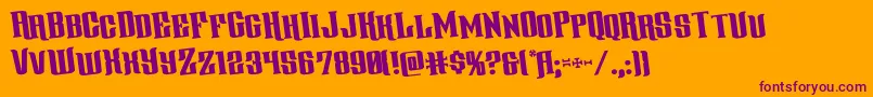 gentlemancallerrotate Font – Purple Fonts on Orange Background