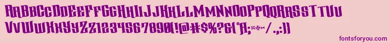 gentlemancallerrotate Font – Purple Fonts on Pink Background