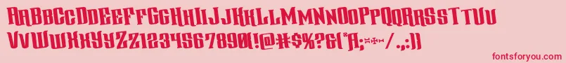 gentlemancallerrotate Font – Red Fonts on Pink Background