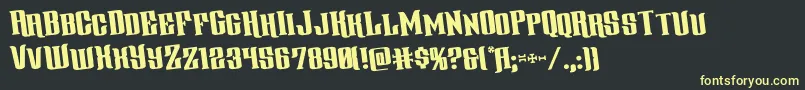 Шрифт gentlemancallerrotate – жёлтые шрифты на чёрном фоне