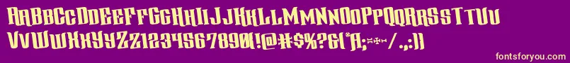 gentlemancallerrotate Font – Yellow Fonts on Purple Background