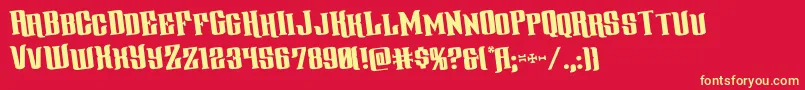 gentlemancallerrotate Font – Yellow Fonts on Red Background