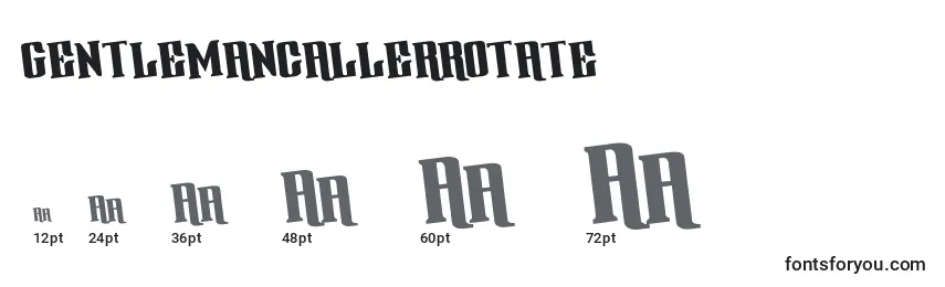 Размеры шрифта Gentlemancallerrotate (127824)
