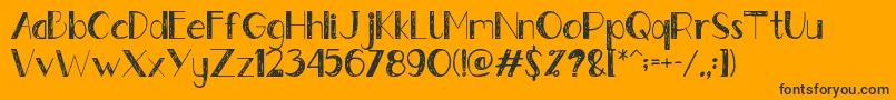 Gently Font – Black Fonts on Orange Background