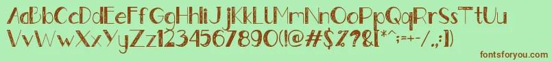 Gently Font – Brown Fonts on Green Background