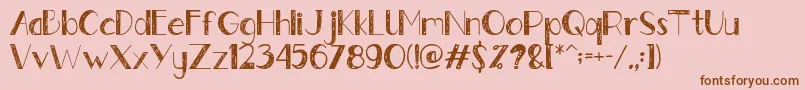 Gently Font – Brown Fonts on Pink Background