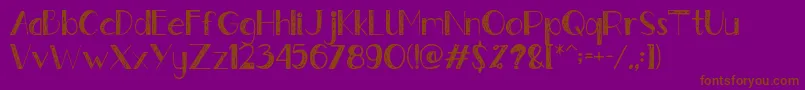 Gently Font – Brown Fonts on Purple Background