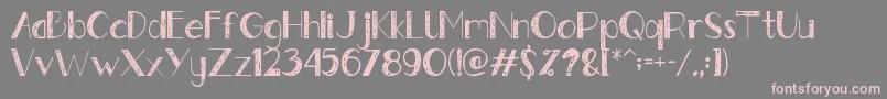 Gently Font – Pink Fonts on Gray Background