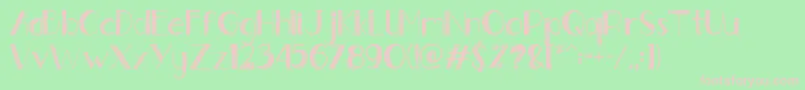 Gently Font – Pink Fonts on Green Background