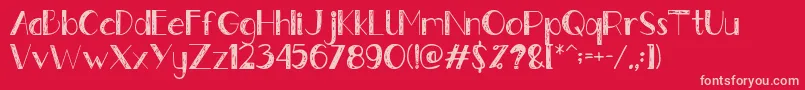 Gently Font – Pink Fonts on Red Background