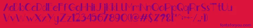 Gently Font – Purple Fonts on Red Background