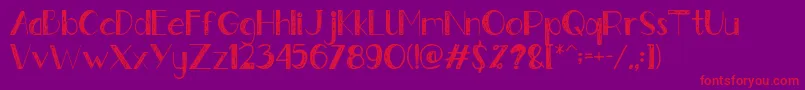 Gently Font – Red Fonts on Purple Background