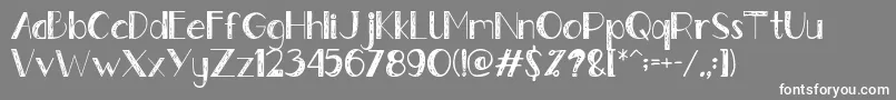 フォントGently – 灰色の背景に白い文字