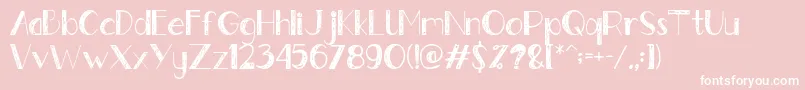 Gently Font – White Fonts on Pink Background