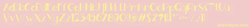 Gently Font – Yellow Fonts on Pink Background