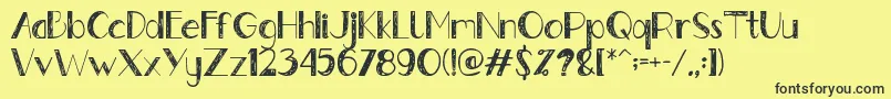 Gently Font – Black Fonts on Yellow Background