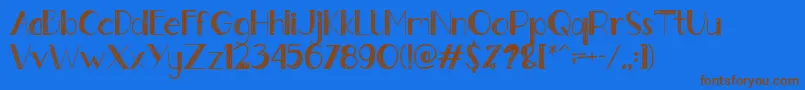 Gently Font – Brown Fonts on Blue Background