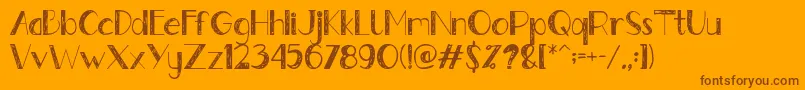 Gently Font – Brown Fonts on Orange Background