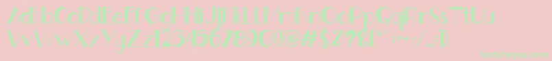 Gently Font – Green Fonts on Pink Background