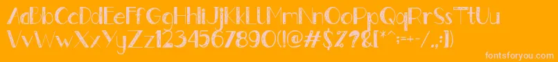 Gently Font – Pink Fonts on Orange Background
