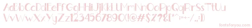 Gently Font – Pink Fonts on White Background