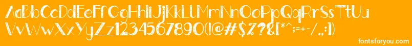 Gently Font – White Fonts on Orange Background