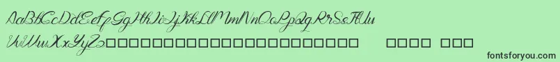 Genttalla Font – Black Fonts on Green Background