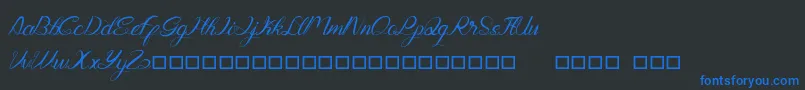Genttalla Font – Blue Fonts on Black Background