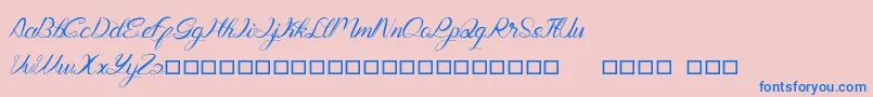 Genttalla Font – Blue Fonts on Pink Background