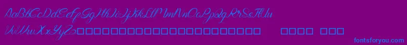Genttalla Font – Blue Fonts on Purple Background