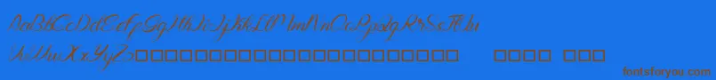 Genttalla Font – Brown Fonts on Blue Background