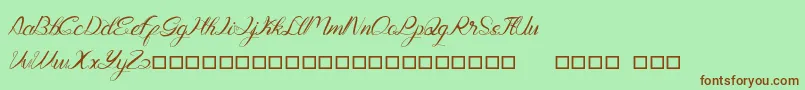 Genttalla Font – Brown Fonts on Green Background