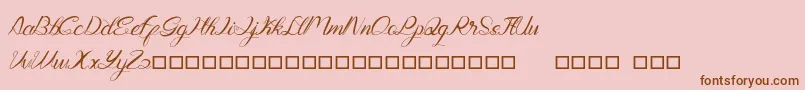 Genttalla Font – Brown Fonts on Pink Background