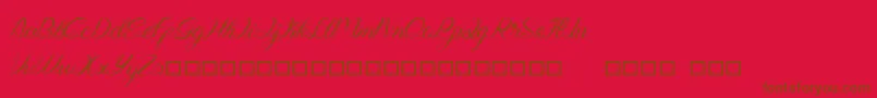 Genttalla Font – Brown Fonts on Red Background
