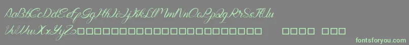 Genttalla Font – Green Fonts on Gray Background
